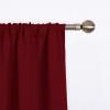 imageNICETOWN Thermal Insulated Blackout Short Curtain  Bathroom Curtain Gray Tie Up Shade for Small Window Window Valance Balloon Roman Blind Rod Pocket Panel 46 inches W x 63 inches LRed