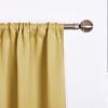 imageNICETOWN Thermal Insulated Blackout Short Curtain  Bathroom Curtain Gray Tie Up Shade for Small Window Window Valance Balloon Roman Blind Rod Pocket Panel 46 inches W x 63 inches LYellow