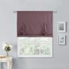 imageNICETOWN Thermal Insulated Blackout Short Curtain  Bathroom Curtain Gray Tie Up Shade for Small Window Window Valance Balloon Roman Blind Rod Pocket Panel 46 inches W x 63 inches LDry Rose