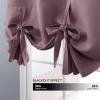 imageNICETOWN Thermal Insulated Blackout Short Curtain  Bathroom Curtain Gray Tie Up Shade for Small Window Window Valance Balloon Roman Blind Rod Pocket Panel 46 inches W x 63 inches LDry Rose