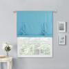 imageNICETOWN Thermal Insulated Blackout Short Curtain  Bathroom Curtain Gray Tie Up Shade for Small Window Window Valance Balloon Roman Blind Rod Pocket Panel 46 inches W x 63 inches LTurquoise