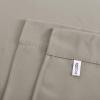imageNICETOWN Thermal Insulated Blackout Short Curtain  Bathroom Curtain Gray Tie Up Shade for Small Window Window Valance Balloon Roman Blind Rod Pocket Panel 46 inches W x 63 inches LNatural