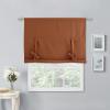 imageNICETOWN Thermal Insulated Blackout Short Curtain  Bathroom Curtain Gray Tie Up Shade for Small Window Window Valance Balloon Roman Blind Rod Pocket Panel 46 inches W x 63 inches LBurnt Orange