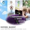 imageNICETOWN Thermal Insulated Blackout Short Curtain  Bathroom Curtain Gray Tie Up Shade for Small Window Window Valance Balloon Roman Blind Rod Pocket Panel 46 inches W x 63 inches LRoyal Purple