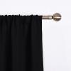 imageNICETOWN Thermal Insulated Blackout Short Curtain  Bathroom Curtain Gray Tie Up Shade for Small Window Window Valance Balloon Roman Blind Rod Pocket Panel 46 inches W x 63 inches LBlack