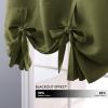 imageNICETOWN Thermal Insulated Blackout Short Curtain  Bathroom Curtain Gray Tie Up Shade for Small Window Window Valance Balloon Roman Blind Rod Pocket Panel 46 inches W x 63 inches LOlive Green