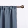 imageNICETOWN Thermal Insulated Blackout Short Curtain  Bathroom Curtain Gray Tie Up Shade for Small Window Window Valance Balloon Roman Blind Rod Pocket Panel 46 inches W x 63 inches LStone Blue