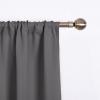 imageNICETOWN Thermal Insulated Blackout Short Curtain  Bathroom Curtain Gray Tie Up Shade for Small Window Window Valance Balloon Roman Blind Rod Pocket Panel 46 inches W x 63 inches LGrey