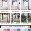 imageNICETOWN Thermal Insulated Blackout Short Curtain  Bathroom Curtain Gray Tie Up Shade for Small Window Window Valance Balloon Roman Blind Rod Pocket Panel 46 inches W x 63 inches LGrey