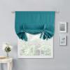 imageNICETOWN Thermal Insulated Blackout Short Curtain  Bathroom Curtain Gray Tie Up Shade for Small Window Window Valance Balloon Roman Blind Rod Pocket Panel 46 inches W x 63 inches LPeacock Teal