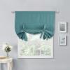 imageNICETOWN Thermal Insulated Blackout Short Curtain  Bathroom Curtain Gray Tie Up Shade for Small Window Window Valance Balloon Roman Blind Rod Pocket Panel 46 inches W x 63 inches LSea Teal