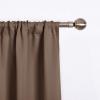 imageNICETOWN Thermal Insulated Blackout Short Curtain  Bathroom Curtain Gray Tie Up Shade for Small Window Window Valance Balloon Roman Blind Rod Pocket Panel 46 inches W x 63 inches LCappuccino