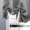 imageNICETOWN Thermal Insulated Blackout Short Curtain  Bathroom Curtain Gray Tie Up Shade for Small Window Window Valance Balloon Roman Blind Rod Pocket Panel 46 inches W x 63 inches LSilver Grey