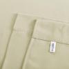 imageNICETOWN Thermal Insulated Blackout Short Curtain  Bathroom Curtain Gray Tie Up Shade for Small Window Window Valance Balloon Roman Blind Rod Pocket Panel 46 inches W x 63 inches LLight Beige