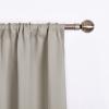 imageNICETOWN Thermal Insulated Blackout Short Curtain  Bathroom Curtain Gray Tie Up Shade for Small Window Window Valance Balloon Roman Blind Rod Pocket Panel 46 inches W x 63 inches LNatural