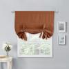 imageNICETOWN Thermal Insulated Blackout Short Curtain  Bathroom Curtain Gray Tie Up Shade for Small Window Window Valance Balloon Roman Blind Rod Pocket Panel 46 inches W x 63 inches LBurnt Orange