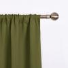 imageNICETOWN Thermal Insulated Blackout Short Curtain  Bathroom Curtain Gray Tie Up Shade for Small Window Window Valance Balloon Roman Blind Rod Pocket Panel 46 inches W x 63 inches LOlive Green