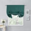 imageNICETOWN Thermal Insulated Blackout Short Curtain  Bathroom Curtain Gray Tie Up Shade for Small Window Window Valance Balloon Roman Blind Rod Pocket Panel 46 inches W x 63 inches LHunter Green