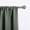 imageNICETOWN Thermal Insulated Blackout Short Curtain  Bathroom Curtain Gray Tie Up Shade for Small Window Window Valance Balloon Roman Blind Rod Pocket Panel 46 inches W x 63 inches LDark Mallard