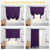 imageNICETOWN Thermal Insulated Blackout Short Curtain  Bathroom Curtain Gray Tie Up Shade for Small Window Window Valance Balloon Roman Blind Rod Pocket Panel 46 inches W x 63 inches LRoyal Purple