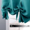 imageNICETOWN Thermal Insulated Blackout Short Curtain  Bathroom Curtain Gray Tie Up Shade for Small Window Window Valance Balloon Roman Blind Rod Pocket Panel 46 inches W x 63 inches LPeacock Teal