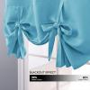imageNICETOWN Thermal Insulated Blackout Short Curtain  Bathroom Curtain Gray Tie Up Shade for Small Window Window Valance Balloon Roman Blind Rod Pocket Panel 46 inches W x 63 inches LTurquoise
