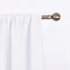 imageNICETOWN Thermal Insulated Blackout Short Curtain  Bathroom Curtain Gray Tie Up Shade for Small Window Window Valance Balloon Roman Blind Rod Pocket Panel 46 inches W x 63 inches LPure White