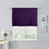imageNICETOWN Thermal Insulated Blackout Short Curtain  Bathroom Curtain Gray Tie Up Shade for Small Window Window Valance Balloon Roman Blind Rod Pocket Panel 46 inches W x 63 inches LRoyal Purple