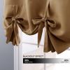 imageNICETOWN Thermal Insulated Blackout Short Curtain  Bathroom Curtain Gray Tie Up Shade for Small Window Window Valance Balloon Roman Blind Rod Pocket Panel 46 inches W x 63 inches LGold Brown