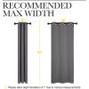 imageNICETOWN Thermal Insulated Grommet Blackout Curtains for Bedroom 2 Panels W42 x L63 Inch Grey
