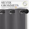 imageNICETOWN Thermal Insulated Grommet Blackout Curtains for Bedroom 2 Panels W42 x L63 Inch Grey