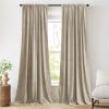 imageNICETOWN Thermal Insulated Velvet Curtains Ivory 96 Inch Length Heavy Duty Keep Warm Drapes Room Darkening Thermal Insulated Curtains for Patio Hall Villa Bedroom Window Treatment Set of 2Camel