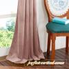 imageNICETOWN Thermal Insulated Velvet Curtains Ivory 96 Inch Length Heavy Duty Keep Warm Drapes Room Darkening Thermal Insulated Curtains for Patio Hall Villa Bedroom Window Treatment Set of 2Dusty Pink