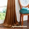 imageNICETOWN Thermal Insulated Velvet Curtains Ivory 96 Inch Length Heavy Duty Keep Warm Drapes Room Darkening Thermal Insulated Curtains for Patio Hall Villa Bedroom Window Treatment Set of 2Burnt Orange