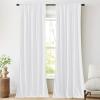 imageNICETOWN Thermal Insulated Velvet Curtains Ivory 96 Inch Length Heavy Duty Keep Warm Drapes Room Darkening Thermal Insulated Curtains for Patio Hall Villa Bedroom Window Treatment Set of 2White