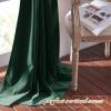 imageNICETOWN Thermal Insulated Velvet Curtains Ivory 96 Inch Length Heavy Duty Keep Warm Drapes Room Darkening Thermal Insulated Curtains for Patio Hall Villa Bedroom Window Treatment Set of 2Dark Green