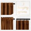 imageNICETOWN Thermal Insulated Velvet Curtains Ivory 96 Inch Length Heavy Duty Keep Warm Drapes Room Darkening Thermal Insulated Curtains for Patio Hall Villa Bedroom Window Treatment Set of 2Burnt Orange