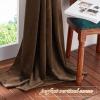 imageNICETOWN Thermal Insulated Velvet Curtains Ivory 96 Inch Length Heavy Duty Keep Warm Drapes Room Darkening Thermal Insulated Curtains for Patio Hall Villa Bedroom Window Treatment Set of 2Brown