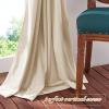 imageNICETOWN Thermal Insulated Velvet Curtains Ivory 96 Inch Length Heavy Duty Keep Warm Drapes Room Darkening Thermal Insulated Curtains for Patio Hall Villa Bedroom Window Treatment Set of 2Beige