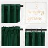 imageNICETOWN Thermal Insulated Velvet Curtains Ivory 96 Inch Length Heavy Duty Keep Warm Drapes Room Darkening Thermal Insulated Curtains for Patio Hall Villa Bedroom Window Treatment Set of 2Dark Green