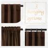 imageNICETOWN Thermal Insulated Velvet Curtains Ivory 96 Inch Length Heavy Duty Keep Warm Drapes Room Darkening Thermal Insulated Curtains for Patio Hall Villa Bedroom Window Treatment Set of 2Brown