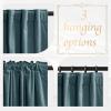 imageNICETOWN Thermal Insulated Velvet Curtains Ivory 96 Inch Length Heavy Duty Keep Warm Drapes Room Darkening Thermal Insulated Curtains for Patio Hall Villa Bedroom Window Treatment Set of 2Greyish Blue