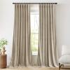 imageNICETOWN Thermal Insulated Velvet Curtains Ivory 96 Inch Length Heavy Duty Keep Warm Drapes Room Darkening Thermal Insulated Curtains for Patio Hall Villa Bedroom Window Treatment Set of 2Camel