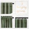 imageNICETOWN Thermal Insulated Velvet Curtains Ivory 96 Inch Length Heavy Duty Keep Warm Drapes Room Darkening Thermal Insulated Curtains for Patio Hall Villa Bedroom Window Treatment Set of 2Sage Green
