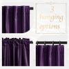 imageNICETOWN Thermal Insulated Velvet Curtains Ivory 96 Inch Length Heavy Duty Keep Warm Drapes Room Darkening Thermal Insulated Curtains for Patio Hall Villa Bedroom Window Treatment Set of 2Purple