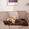 imageNICETOWN Waterproof Dog Blanket Bed Cover Sherpla Fleece Cozy Plush Bed Large Dog Blanket for Couch Sofa Floor Protecting Pet Day for Present 50quot W x 60quot L Light GreyBrown