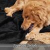 imageNICETOWN Waterproof Dog Blanket Bed Cover Sherpla Fleece Cozy Plush Bed Large Dog Blanket for Couch Sofa Floor Protecting Pet Day for Present 50quot W x 60quot L Light GreyBlack