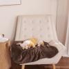 imageNICETOWN Waterproof Dog Blanket Bed Cover Sherpla Fleece Cozy Plush Bed Large Dog Blanket for Couch Sofa Floor Protecting Pet Day for Present 50quot W x 60quot L Light GreyBrown