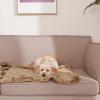 imageNICETOWN Waterproof Dog Blanket Bed Cover Sherpla Fleece Cozy Plush Bed Large Dog Blanket for Couch Sofa Floor Protecting Pet Day for Present 50quot W x 60quot L Light GreyTaupe
