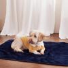 imageNICETOWN Waterproof Dog Blanket Bed Cover Sherpla Fleece Cozy Plush Bed Large Dog Blanket for Couch Sofa Floor Protecting Pet Day for Present 50quot W x 60quot L Light GreyNavy